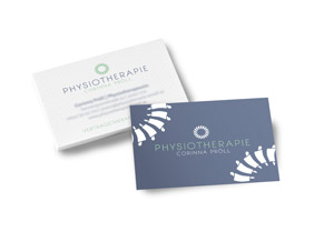 Design Visitenkarte und Logo Physiotherapie Visitenkarte