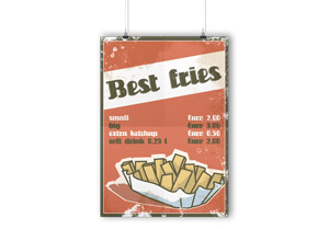 ILlustration Pommes AI Poster