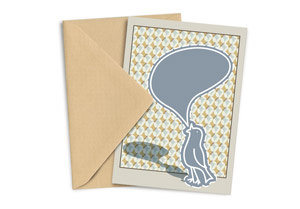 Illustration Vogel AI Postkarte